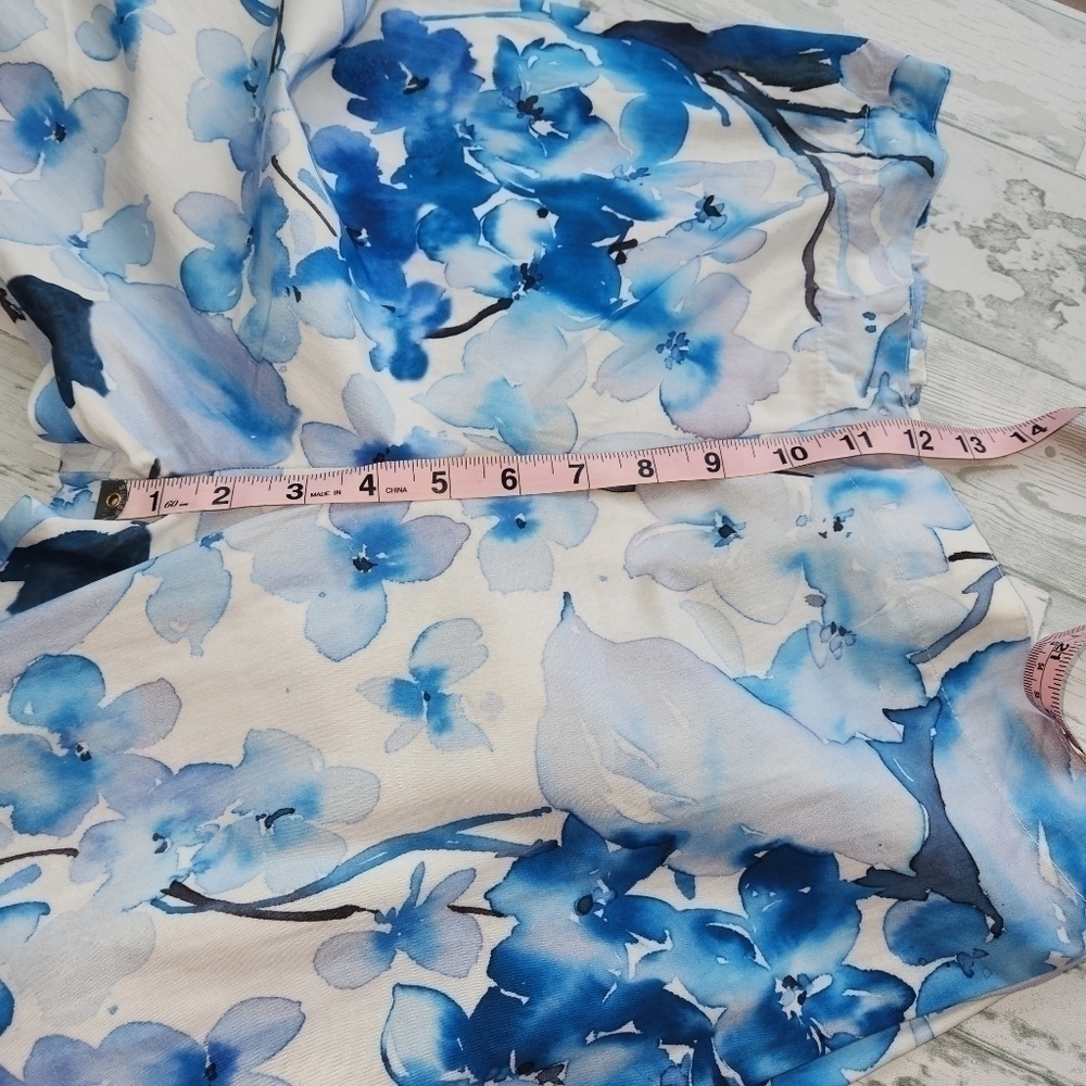 Bryn Walker Women’s Fioro Cotton Print Blue Capri pants Size Small MSRP $158 NWT - Picture 8 of 12